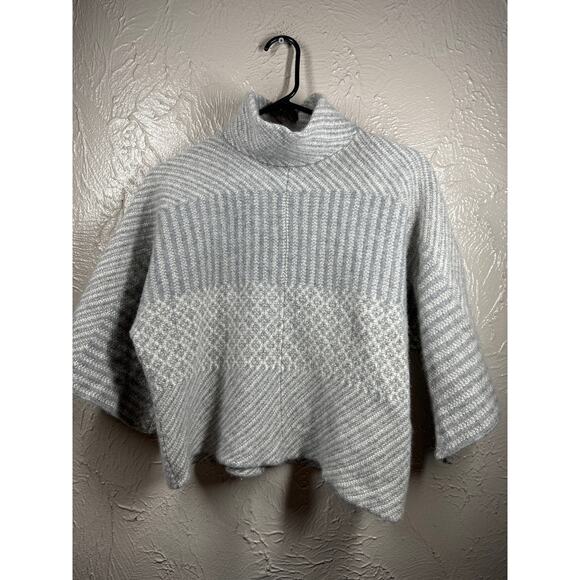 Tahari Sweaters - Tahari Pure Luxe 100% Cashmere White Gray Mock Neck Sweater Women's Size Small